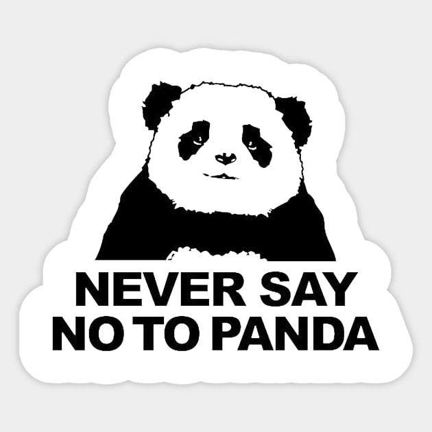 Never Say No To Panda Sticker by raaphaart